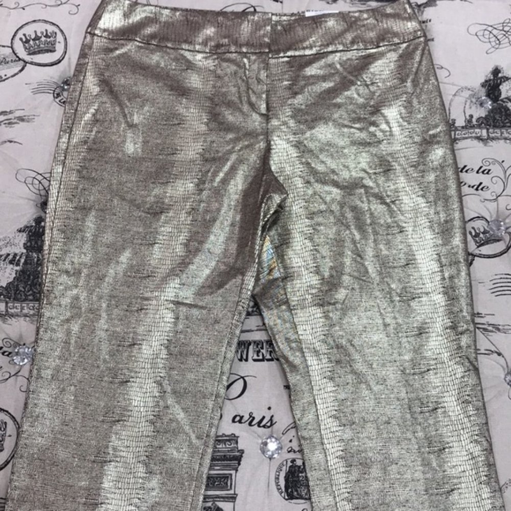 Alfani Tummy-Control Metallic Python-Print Trouser - Picture 4 of 10